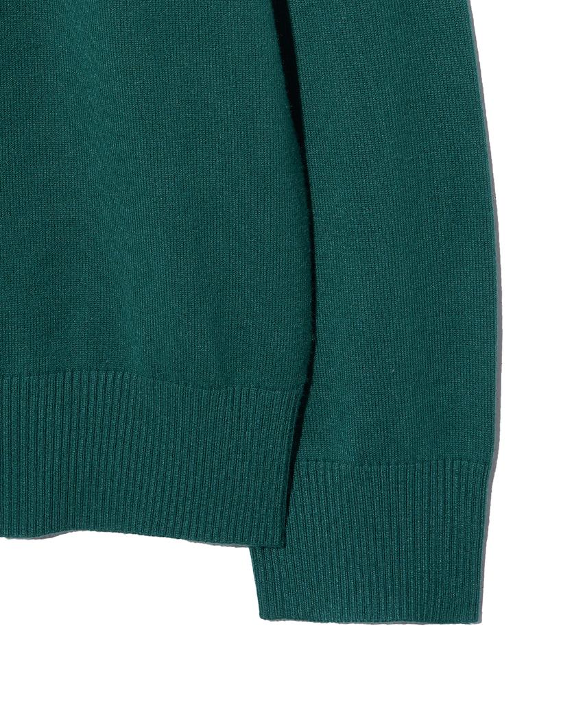 IRONYPORNO WHITELINE 86-Iroj366 Solid Striped Long Sleeve Knit Green