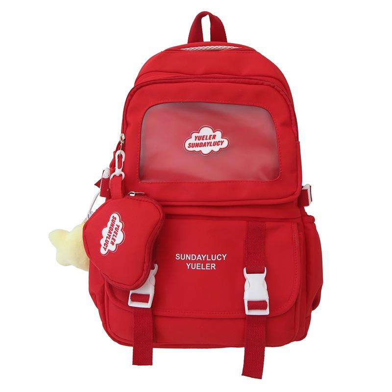 A Cute School style Backpack for Young Girls with A Large Capacity  A Casual Computer Backpack for Middle School Students' Travel