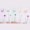 80pcs DIY Crafts Cat-Shaped Diamond Head Pins Multi-Color Pin Cushion  Clothes Sewing Project