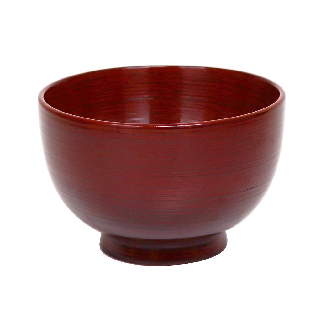 Osaka Choseido Wooden Soup Yamanaka Lacquer Dishwasher-Safe Bowl, Lacquer, 10.5cm Diameter, 250ml, Sabi-Negoro