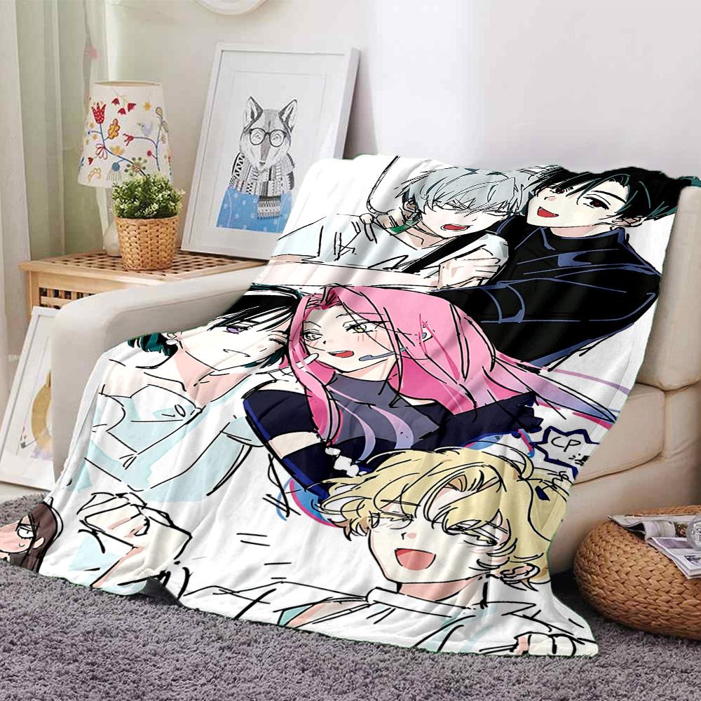 1pc Fantasy Anime Characters Flannel Blanket for Super Soft Cute Comfort Blanket for Travel Bedding Couch Sofa Blanket Y7309