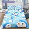 Pokemon Cute Art Bedding Set, 1 Duvet Cover & 2 Pillowcases, Suitable for Home Decor, Ideal Gift for Fans