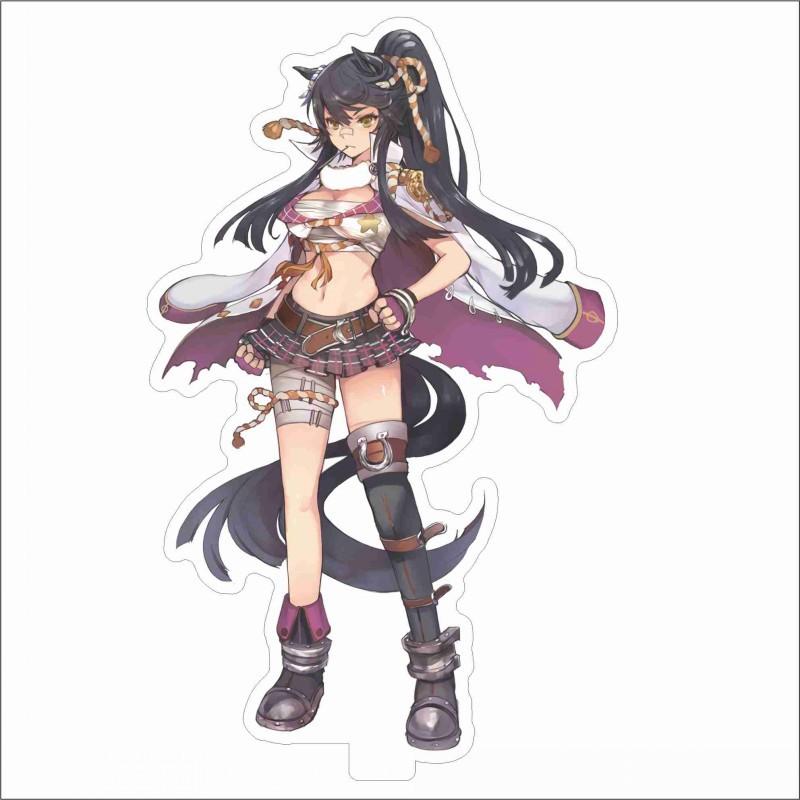 Japan Beautiful Derbil 15 Cm Cartoon Characters Acrylic Double-sided Stand Model Kawaii Cute Office Decoration Panel Permanent Recording Fans