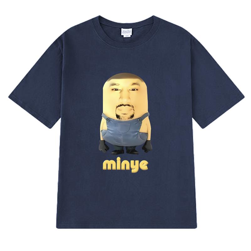 Hot Rapper Kanye West Minye Funny Meme Printed T Shirt Men Women Harajuku Hip Hop Streetwear Unisex Cotton Short Sleeve T-shirts