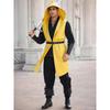 Men's Renaissance Ranger Costume Hooded Surcoat Medieval Knight Sleeveless Viking Holloween Cloak