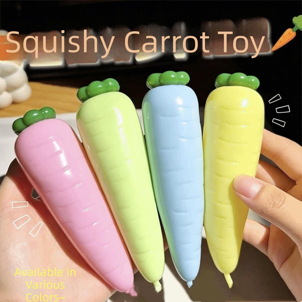Stretchable Carrot Squishy Toy Shapeable Fidget Sensory Ball Coconut Oil Squeeze Kids Adults