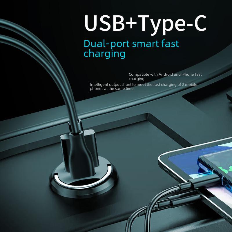 100W Super Fast Car Charger with Pull Ring for Huawei and Apple