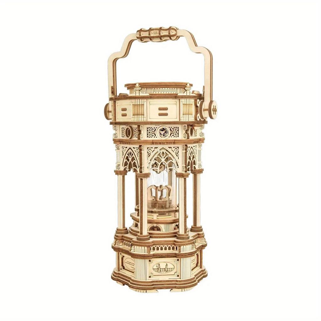 ROBOTIME AMK61 Gear Driven Victorian Lantern 3D Wooden Model Building Kit