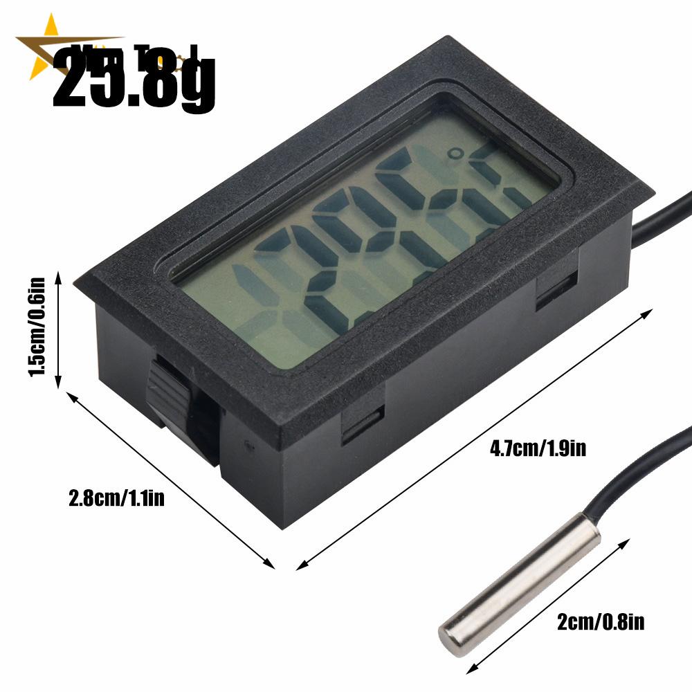 LCD Digital Thermometer Aquarium Car Water Bath Temperature Tester Detector Monitor Embedded 1M Temperature Senor Cable FY-10