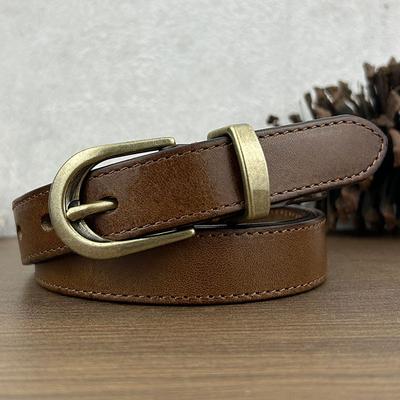 Retro Fashion Trend Leather Belt Women'S First Layer Cowhide Casual Jeans Belt Women