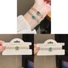 Geometric Zircon Square Fashion Simple Pendant Bracelet With Cubic Zirconia For Women