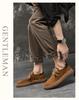 Men's European Thick-Soled Retro Suede Loafers for Outdoor Casual Wear