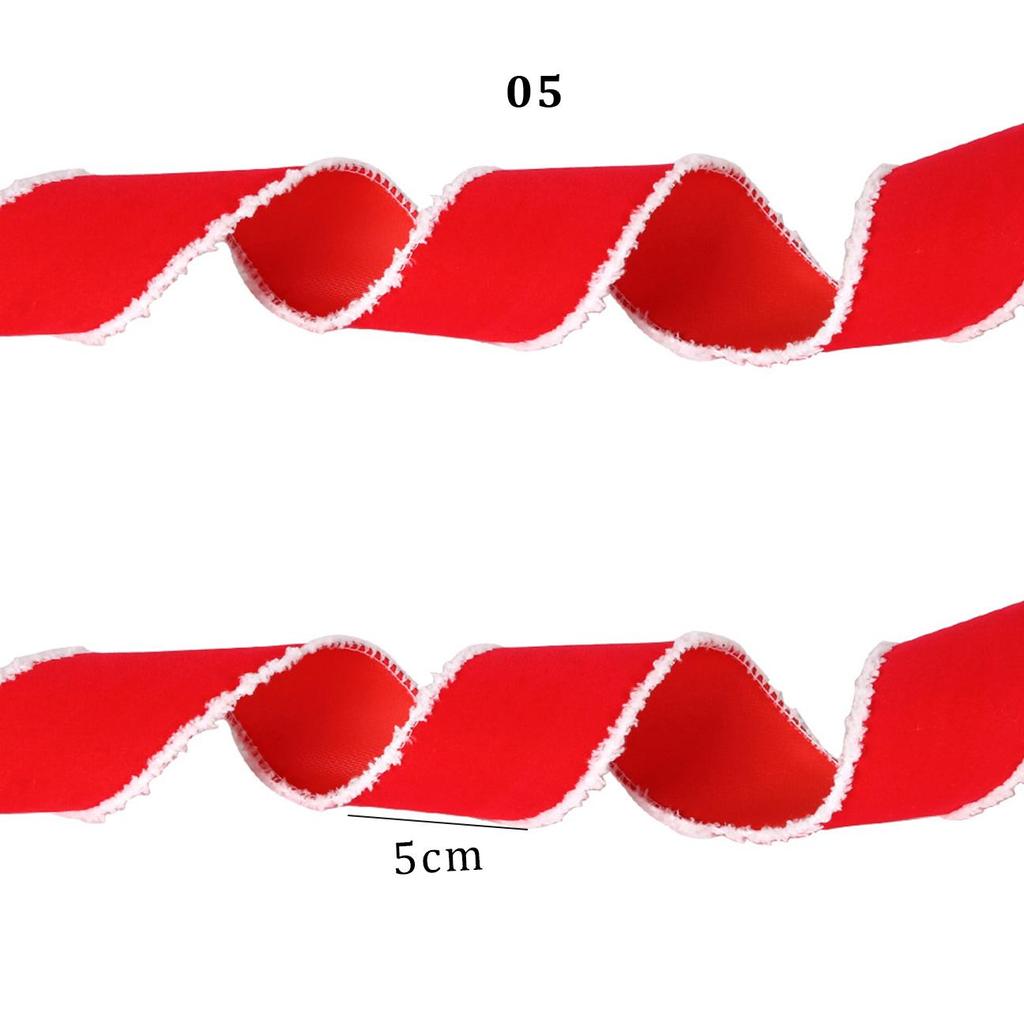 2M Weihnachtselch-Aufdruck Stoff mit Drahtkante Wirbelband Klassische Bastelschleife Weihnachtsbaum