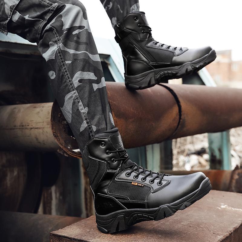 New military boots men's large size high top breathable waterproof tooling boots outdoor desert adventure combat training boots