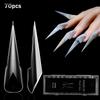 70 PCS Mechanical Dragon Claw Dual Nail Forms For Poly Extension Gel Nail Molds Nail Extension Forms For Building Gel Manicure