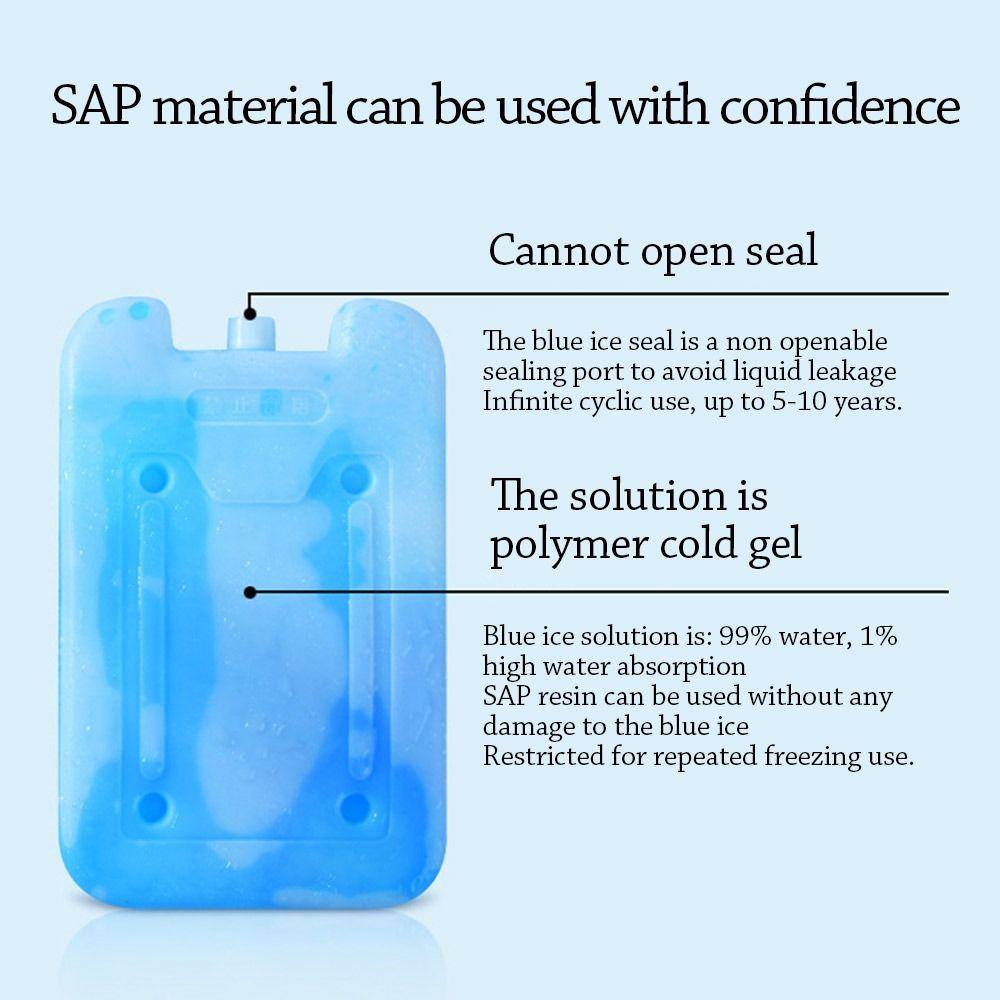 Durable Blue Ice Box Reusable PE Ice Crystal Box No need to inject water Keep Fresh Fresh Ice Board Food