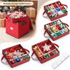 Christmas Ornament Storage Box with 4 Separate Removable Trays Storage Container keep 64 Holiday Ornaments & Xmas Accessories