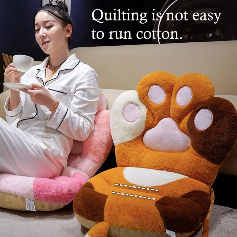 Seat Cushion Furry Feline Hand Pillow Multifunctional Floor Cushion With Friendly Filling Chair Cushion