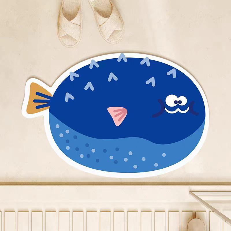 Special-shaped Cute Animal Diatom Mud Carpet Bathroom Non-slip Absorbent Foot Mat Kitchen Bedroom Home Wear-resistant Floor Mat