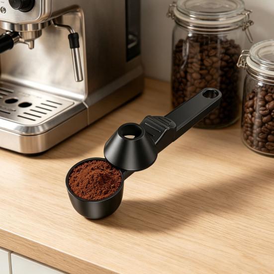 Coffee Sliding Spoon Non-Spill Design Long Handle Measuring Scoop for Coffee Grounds BPA-Free Dishwasher Safe Essential Barista Tool for Consistent