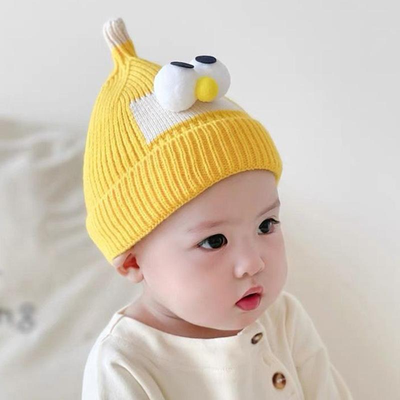 Autumn And Winter Baby Hat Cute Baby Hat Korean Style Pullover Wool Hat Ear Protection Children's Knitted Hat