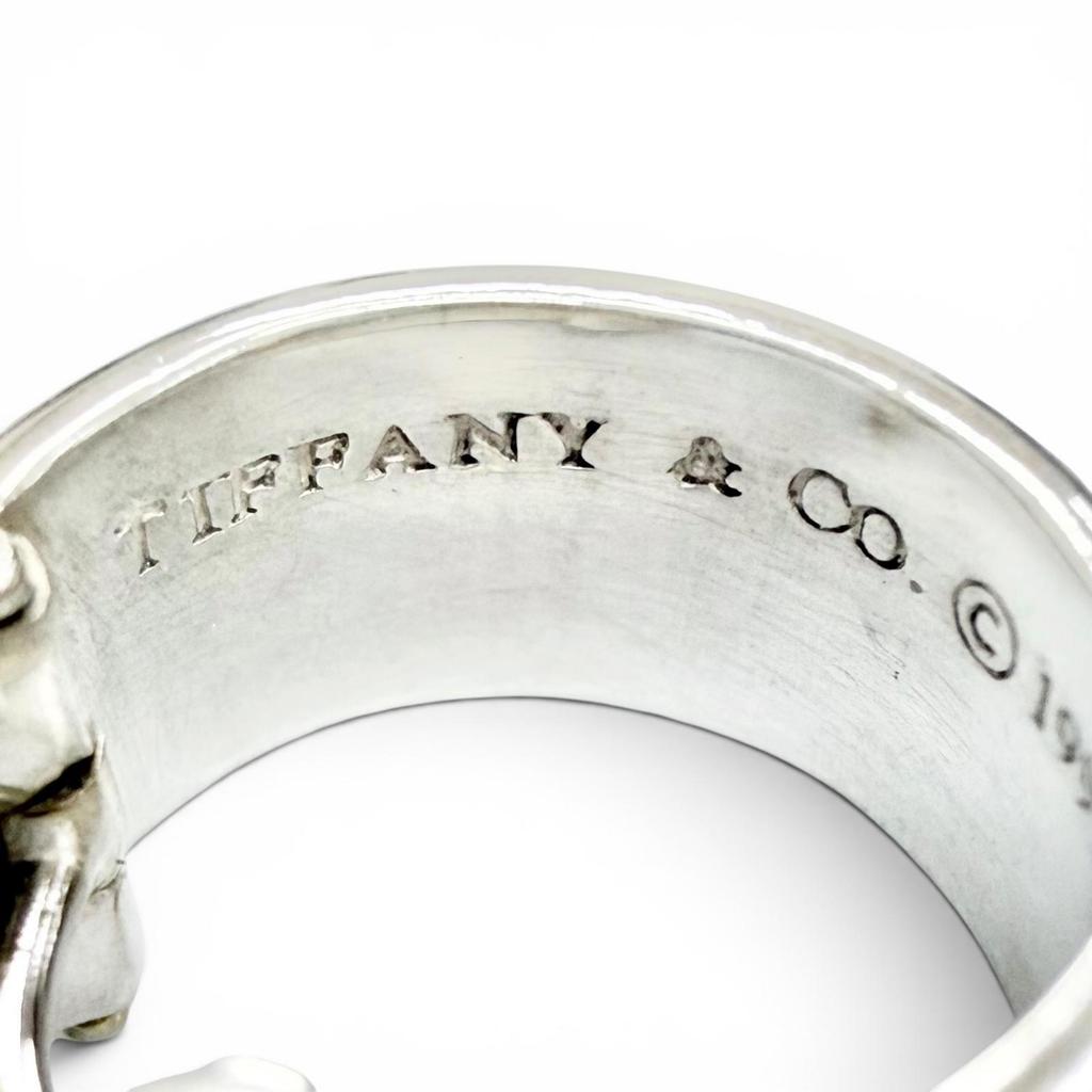 Great TIFFANY&Co. Atlas Ring Pierce Hoop earrings, accessory, Silver 925 Used