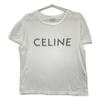 CELINE X237370E White Logo Print T-Shirt dress XS purpleUsed