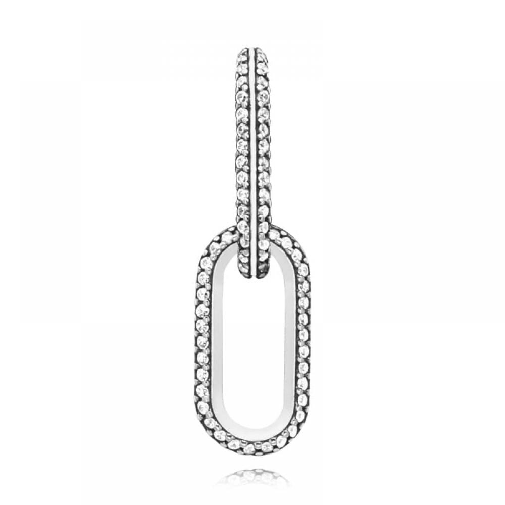 Pandora 799660c02 Pandora Me Styling Pav  Double Link Silver Charm