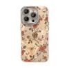 Applicable to Apple 17promax mobile phone case iphone15 rose camellia doll lanyard 16 retro glacier pattern