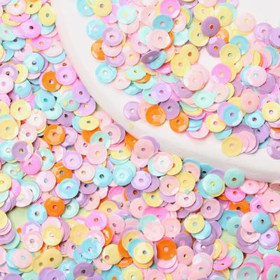 80g PVC Wklęsły Typ Cekinowy Brokat Kreatywny Phantom Kolor DIY Dekoracyjny Materiał Okrągły Telefon Etui Średni Otwór Biżuteria Akcesoria Kubek Na Wodę