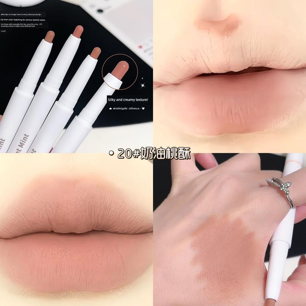 Lip Liner Is Sweat-Resistant, Long-Lasting, Does Not Fade Easily, Natural and Smooth, Outlines the Lip Shape, Velvet Matte Soft Mist Lipstick Pen