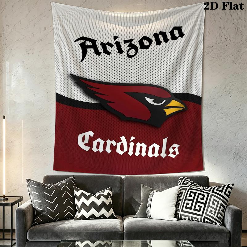 Arizona Cardinals Wall Tapestry Aesthetic Wall Hanging Printed Fabric Blanket Decorative Tapestries for Bedroom Living Room Home Decor