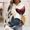 Plus Size Womens Drawstring Hooded Sweatshirt Long Sleeve Loose Soft Casual Leisure Daily Street Top