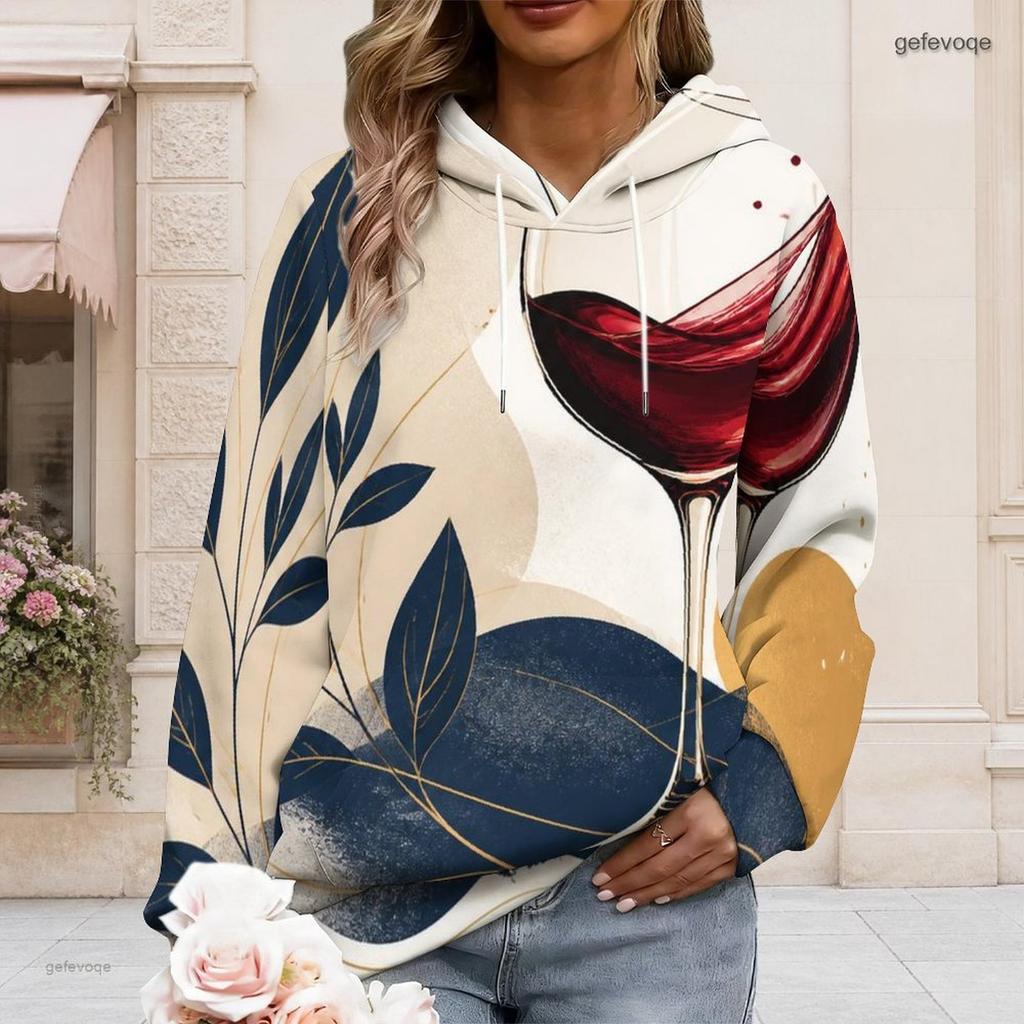 Plus Size Womens Drawstring Hooded Sweatshirt Long Sleeve Loose Soft Casual Leisure Daily Street Top
