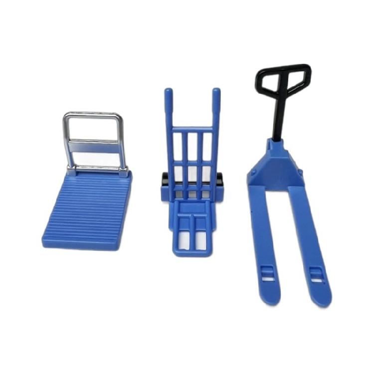 1/12 Dollhouses Warehouse Tool Set Of 3 Handcart Forklift Model Realism And Charm To Your Miniature Landscaping