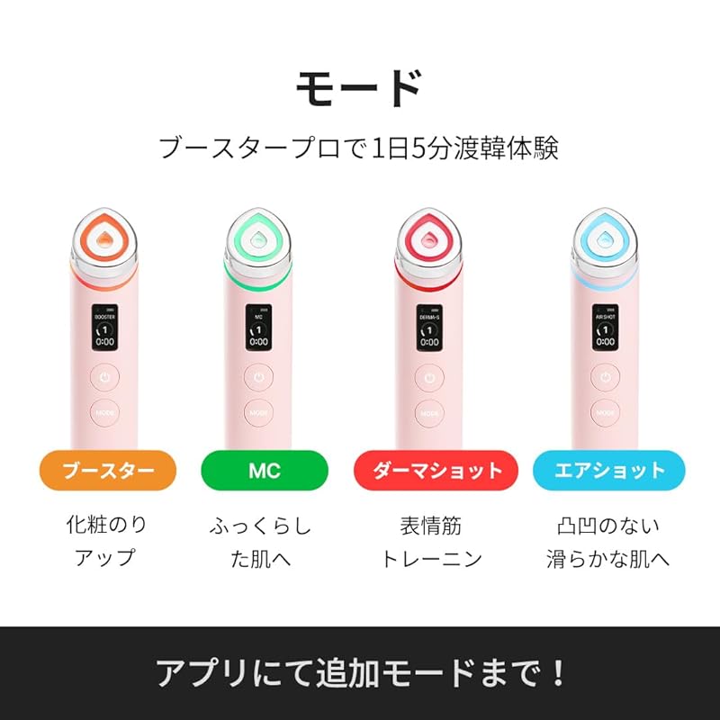 Medicube AGE-R Booster Pro Pink, 5-Minute Korean Skincare Experience, Japanese Instruction Manual, All-in-One Facial Beauty Device, Portable, 155g,