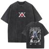 Washed Vintage Anime Hunter X Hunter Tshirt Killua Zoldyck Graphic T Shirt Men Women Clothing Casual Oversized Crewneck Tshirt