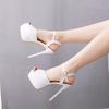 Fashion Summer Fashion Platform Thin High Heels Womens Sandals Sexy Open Toe Buckle Strap Stripper Prom Party Shoes Female Pumps
