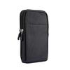 Nylon Mobile Phone Waist Bag with Double Zippers for Men