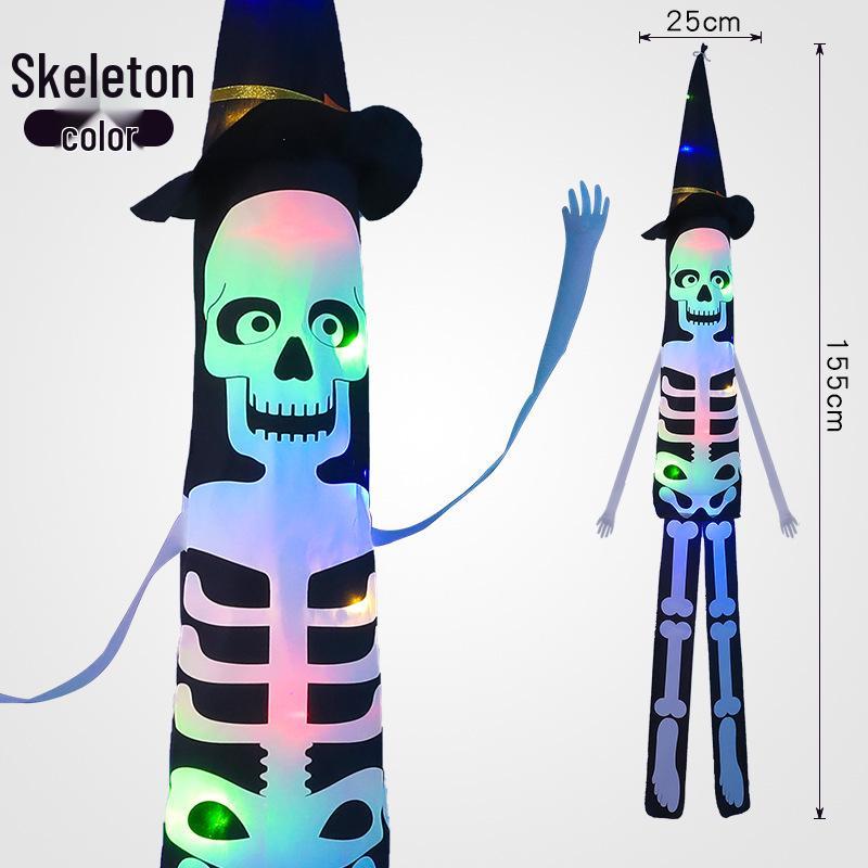LED Pumpkin Lantern Wizard Hat Halloween String Lights: Spooky Atmosphere & Colored Ghost Festive Decor