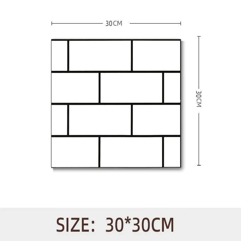 10pcs Waterproof Imitation Marble Wood Tile Floor Stickers 30*30cm Bathroom Home Decoration DIY Self-adhesive Wall Stickers