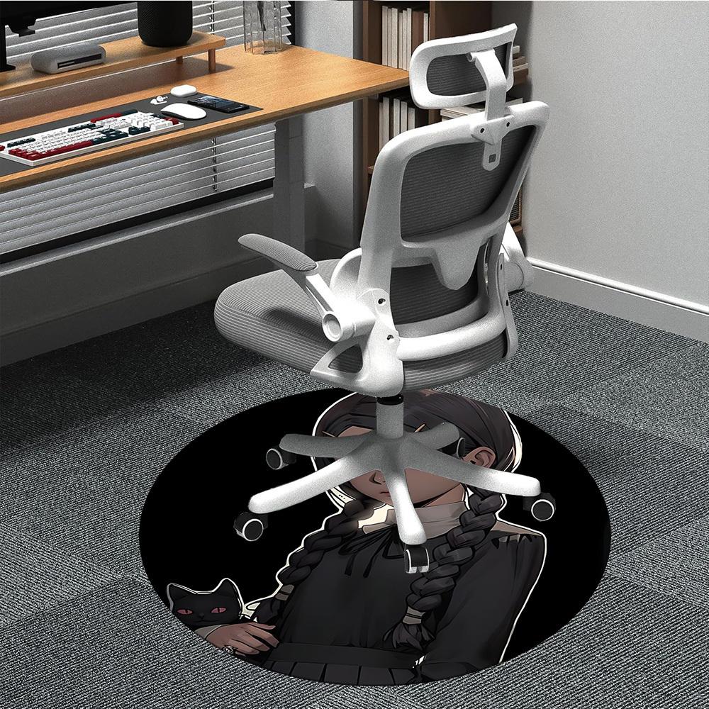 

1pc Wednesday Addams Office Round Area Rug, Under Office Chairs Bedroom Living Room Home Decor a1022408 80cm by 80cm