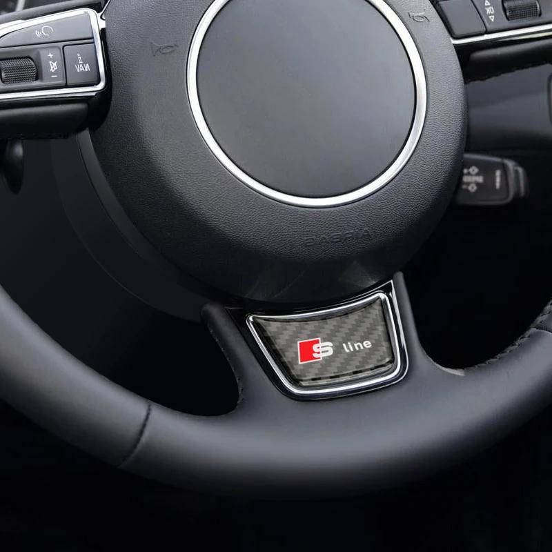 

Наклейка-значок на руль автомобиля с логотипом RS S Line из черного углеволокна 3D Sline