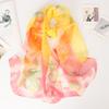 160*50Cm Long Wraps Beach Sunscreen Scarves Silky Georgette Thin Soft Chiffon Rose Flower Scarf Shawls Hijab Head Wrap For Women