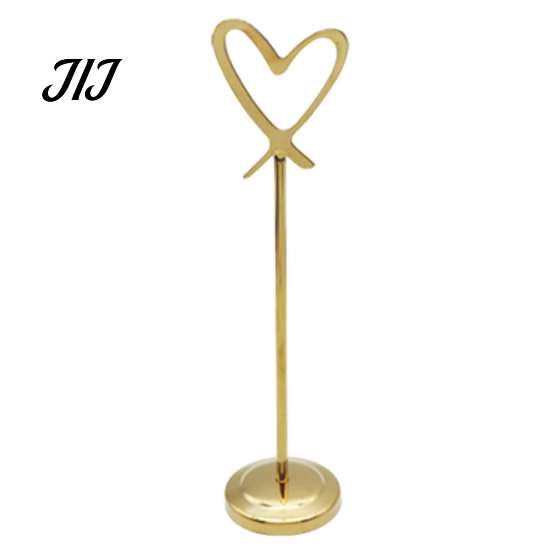 Decorative Sign Stands Hollow Heart Table Number Holder, Love Place Card Stand, Metal Clip for Photos, Food Signs, Memo Notes, Weddings, Birthdays,