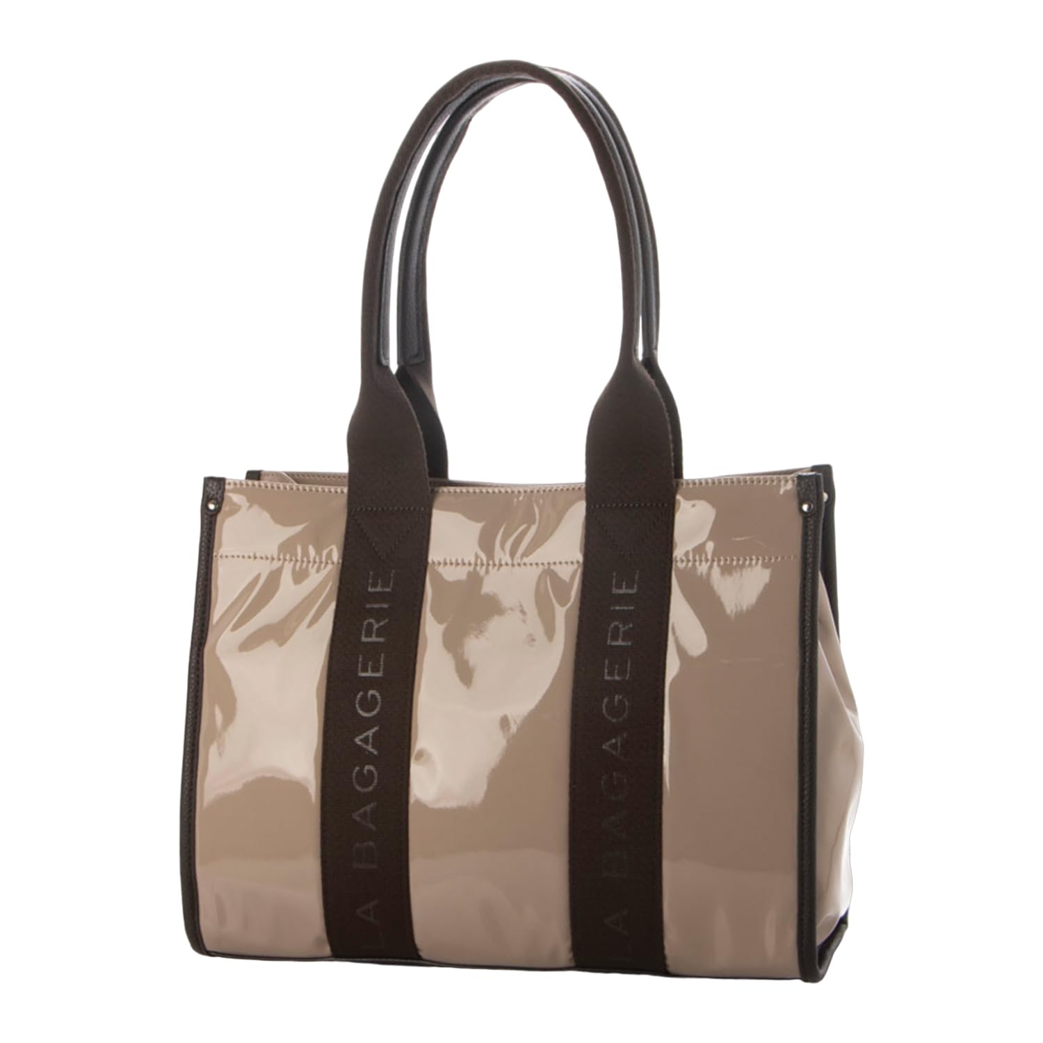 

Tote Bag Soft Enamel Logo Tape Tote Bag L Size B005312 Greige [Rabaga Jerry] (26)