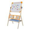 Easel for Kids with Paper Roll Learning Toy Magnetic Stickers Double Sided 360 Degree Rotating Kids