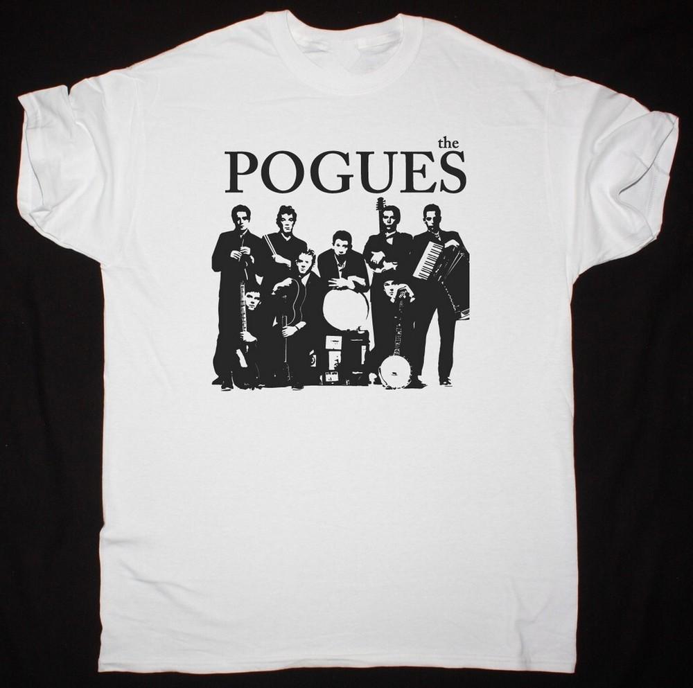 Vtg Members Of The Pogues Band Cotton White All Size Men Women Shirt TR337 Unisex T-Shirt L