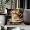 Hot CCup of Flowersew Cushion Cover Antidustmite Pillowcase Invisible Zipper Silky Short Plush Sofa Cushion Cover
