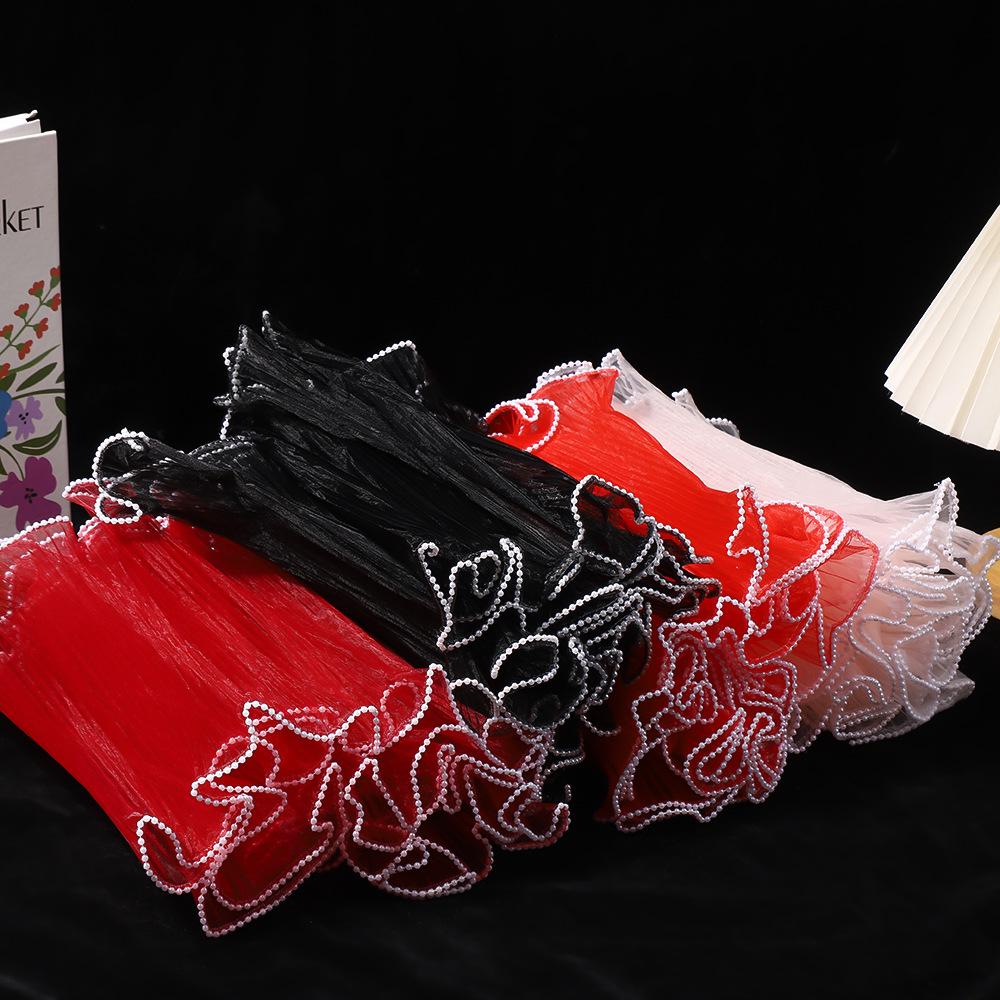 Double-Headed Pearl Wave Yarn: Elegant Polyester Wrap for Bouquets & Cake Decor, Luxurious Floral Packaging Material